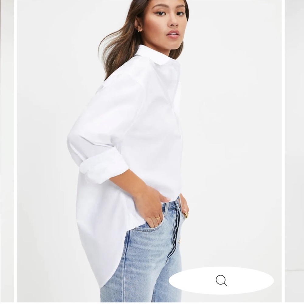 Olivaceous classic white button down shirt size medium